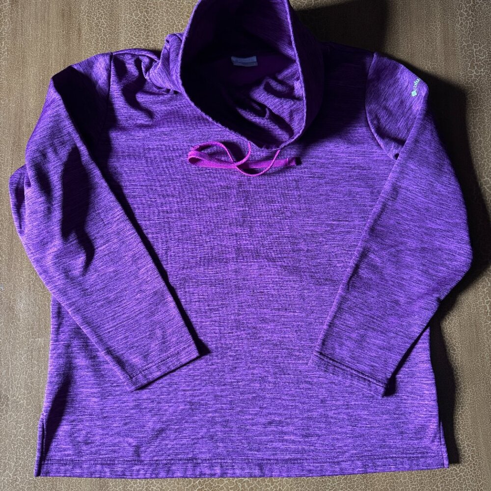 Columbia Pullover Cowl Neck - Purple Drawstring